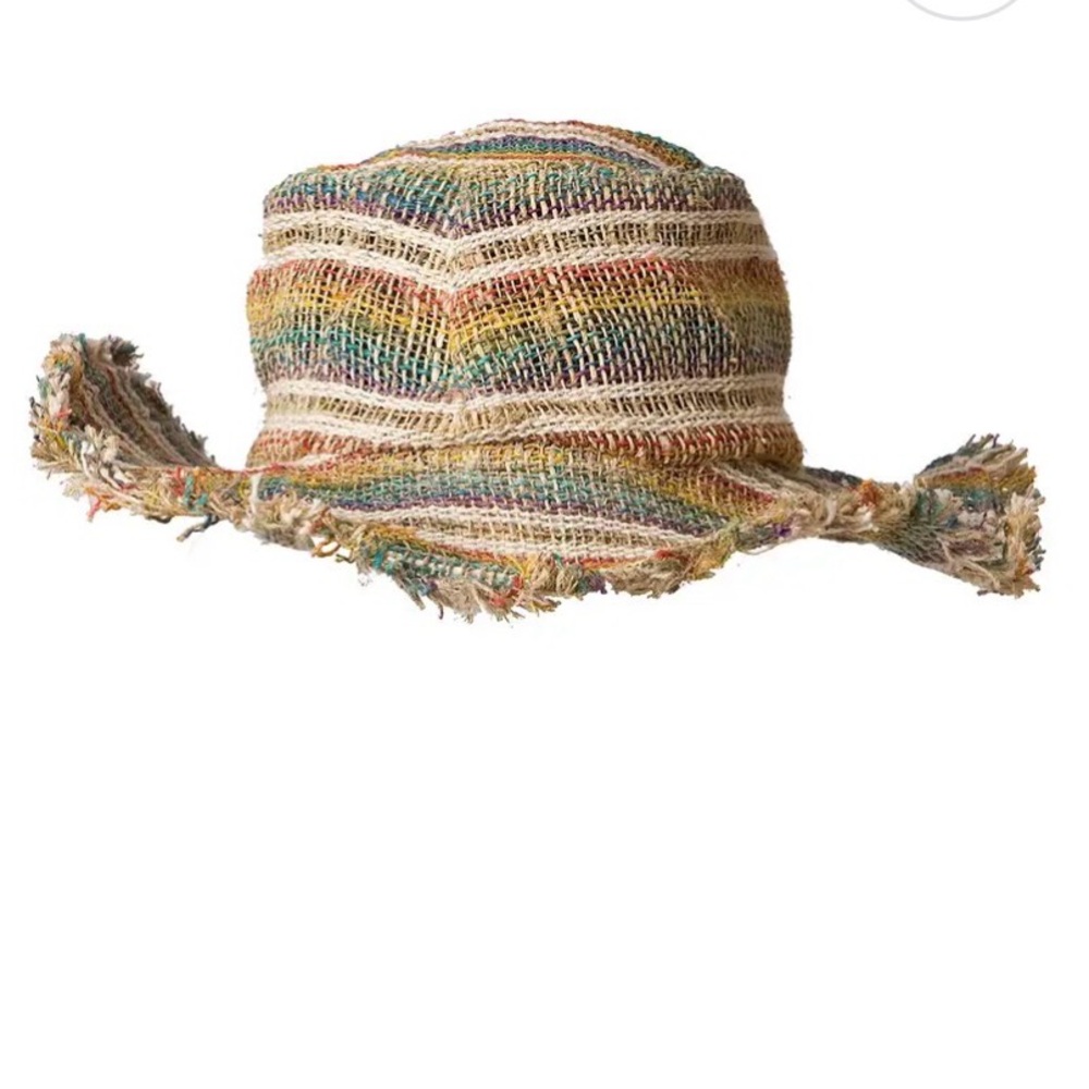 218–Multicolor Frayed Edge Women's Hat